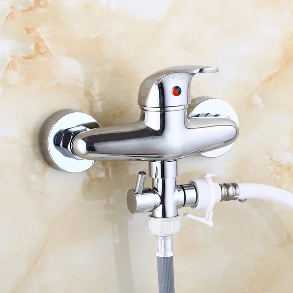 Faucet Cartridges Chrome Shower Head Arm Diverter with Sealing Ring Three Function Switch Adapter replace Bathroom accessories