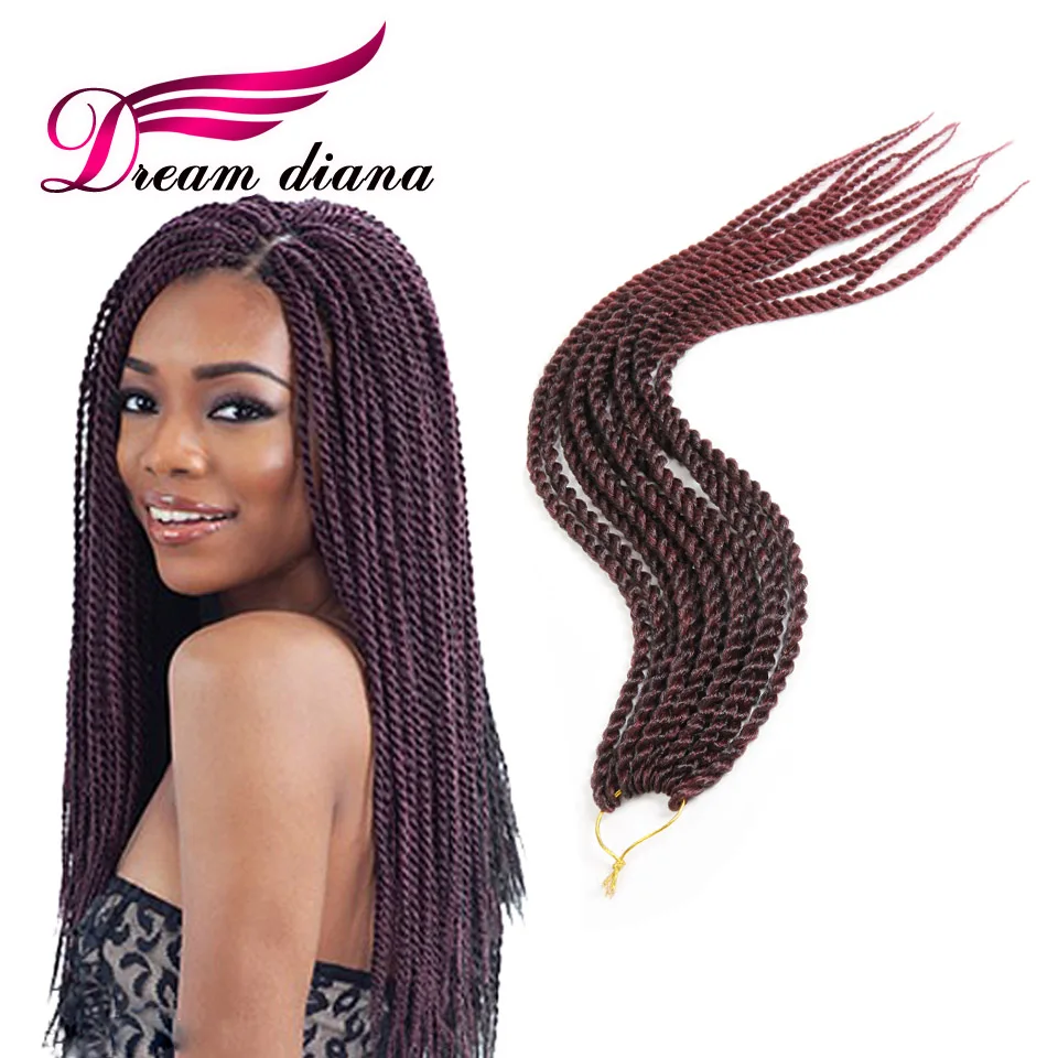 22 Inch Crochet Twist Hair Marley Hair Crochet Braids Black