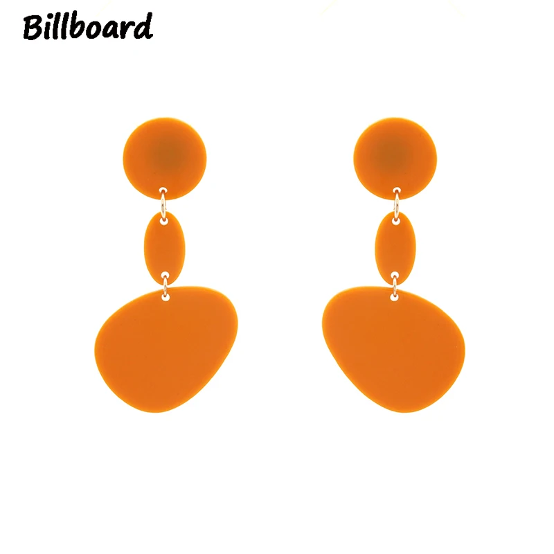 Earrings for Women Zinc Alloy Metal Long Yellow Acrylic Korean Statement Drop Indian Jewelry | Украшения и аксессуары