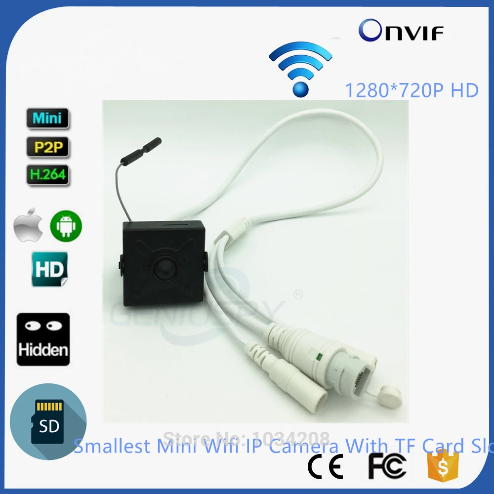 Мини Wi-Fi IP Камера HD 720 P Micro SD карты Беспроводной сети IP Wi-Fi Камера Micro TF карты Камеры скрытого видеонаблюдения IOS и Android APP