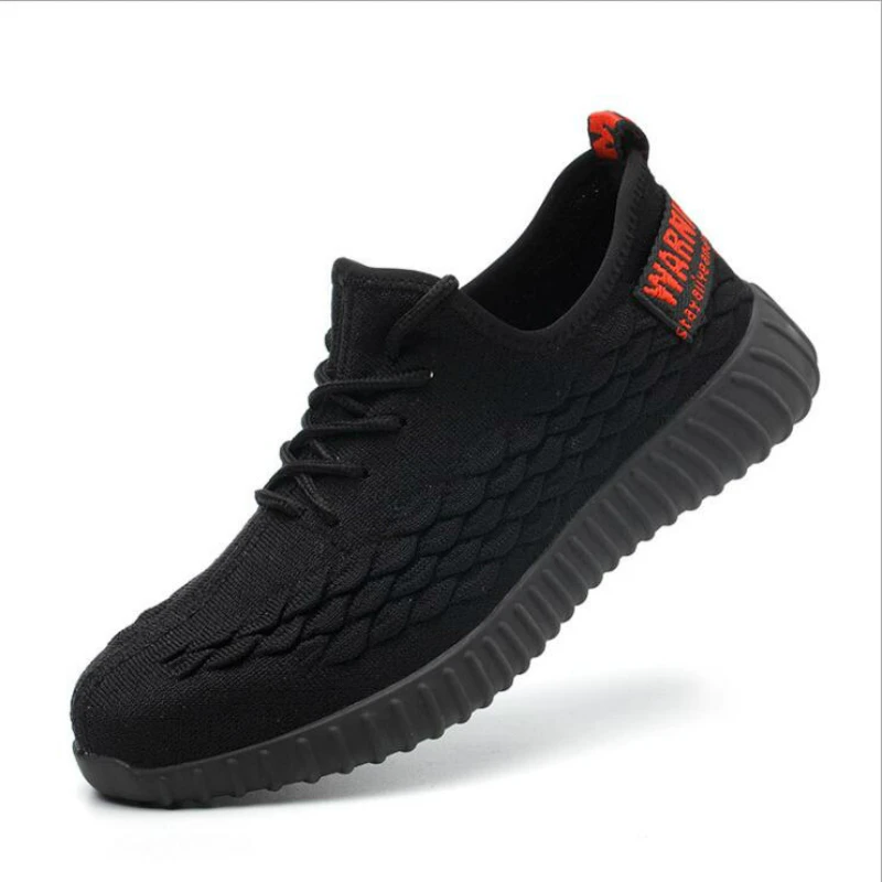 

plus size men casual steel toe covers working safety shoes non-slip building site worker tooling security boots protect footwear