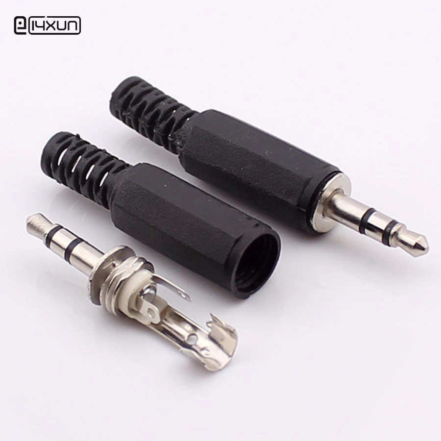 

10pcs 3.5mm Double Audio Plug 3.5 mm Stereo Audio Male Jack Plug Video Adaptor Connector