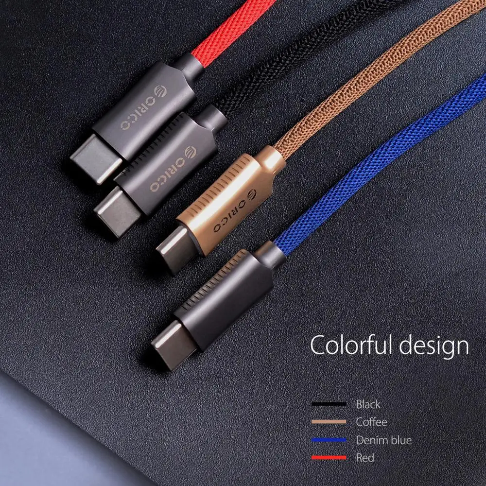 Кабель USB типа C ORICO HCU 3 фута 100 см 2 4 А для быстрой зарядки Huawei|Кабели мобильных