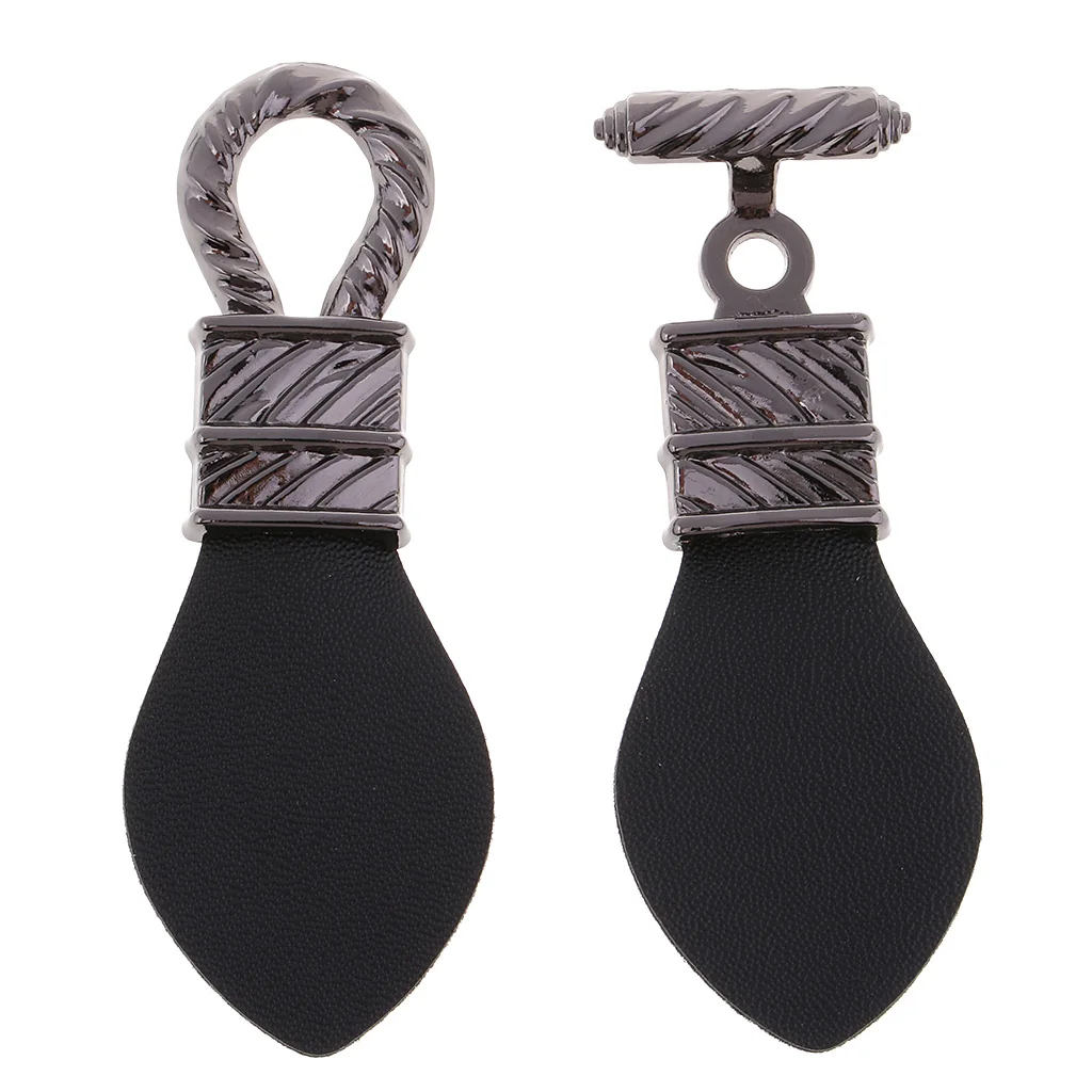 Fistyle 1 пара черные кожаные кнопки с серебристым золотым металлическим крюком застежка для шитья 15*3 см