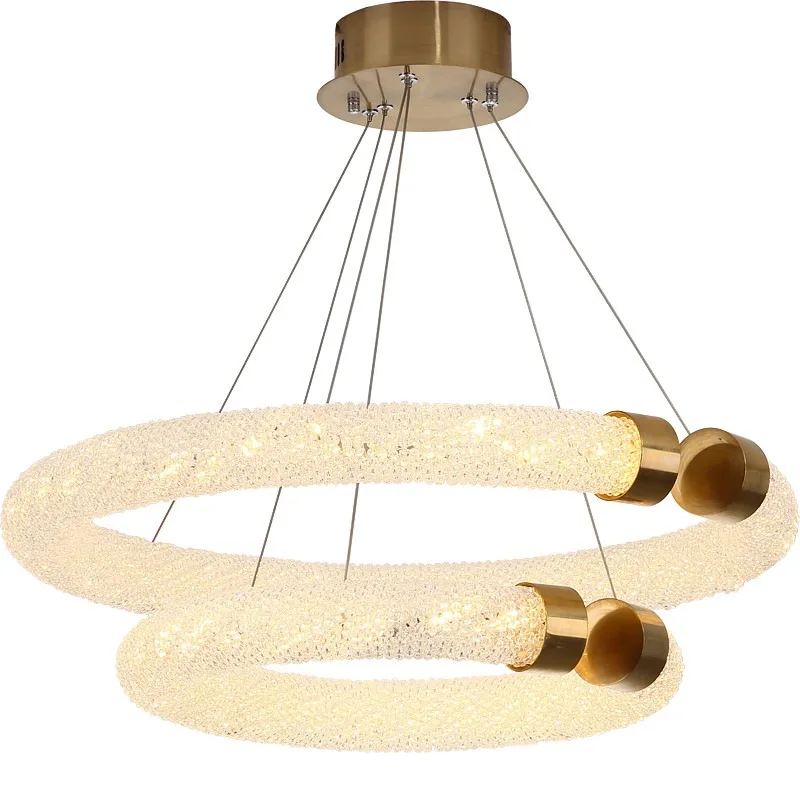 Free shipping K9 crystal round led pendant lights European pendant lamp