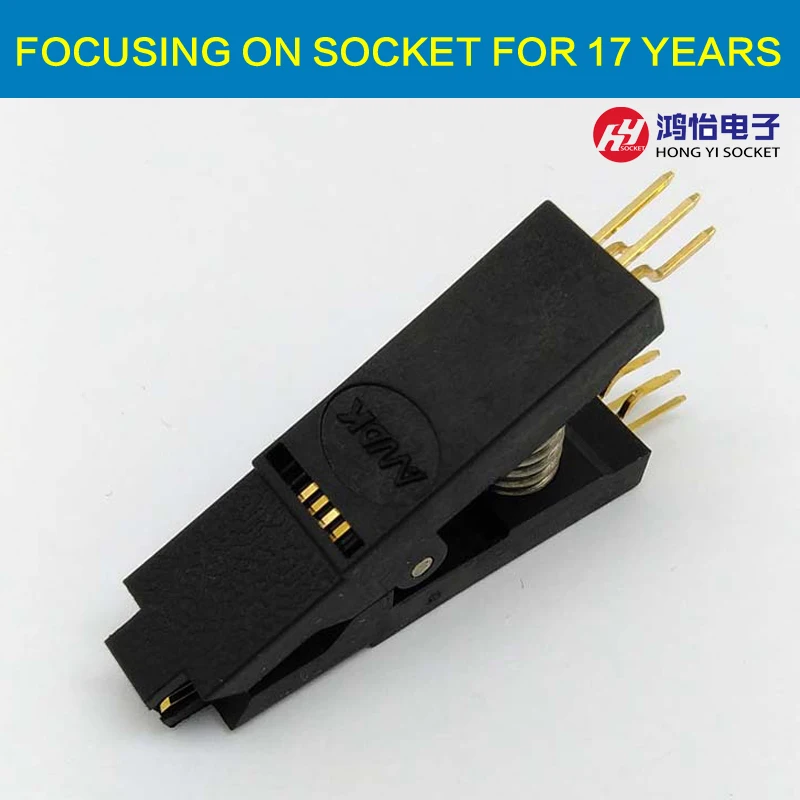

BIOS SOP8 SOIC8 Bent Original Test Clip Pin Pitch 1.27mm Universal Body For EPROM Programming Clip Test Suitable for Dupont Line