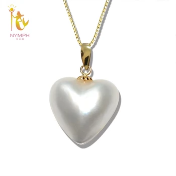

NYMPH 18K Yellow Gold Japan Mabe Pearl Pendant AU750 Fine Pearl Jewelry Pendant For Women D311