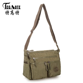 

TEGAOTE Shoulder Bag Female Luxury Handbags Women Bags Designer Bolsa Feminina Nylon Solid Black Crossbody Beach Bags Sac A Main