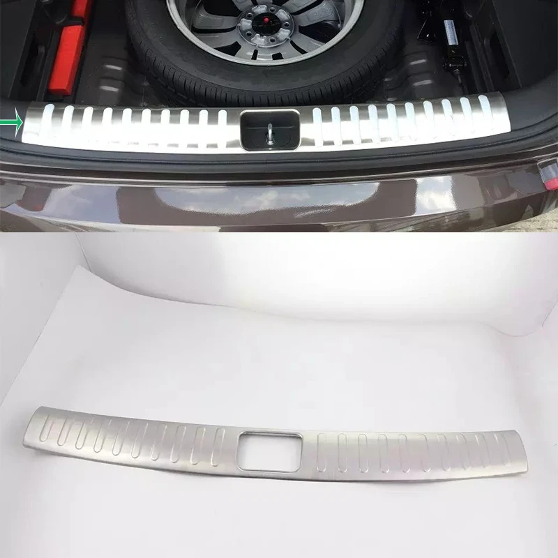 

Car Accessories Interior Stainless Rear Inner Bumper Protector Scuff Plate Guard Cover Trim For Hyundai Tucson 2015 Car-styling