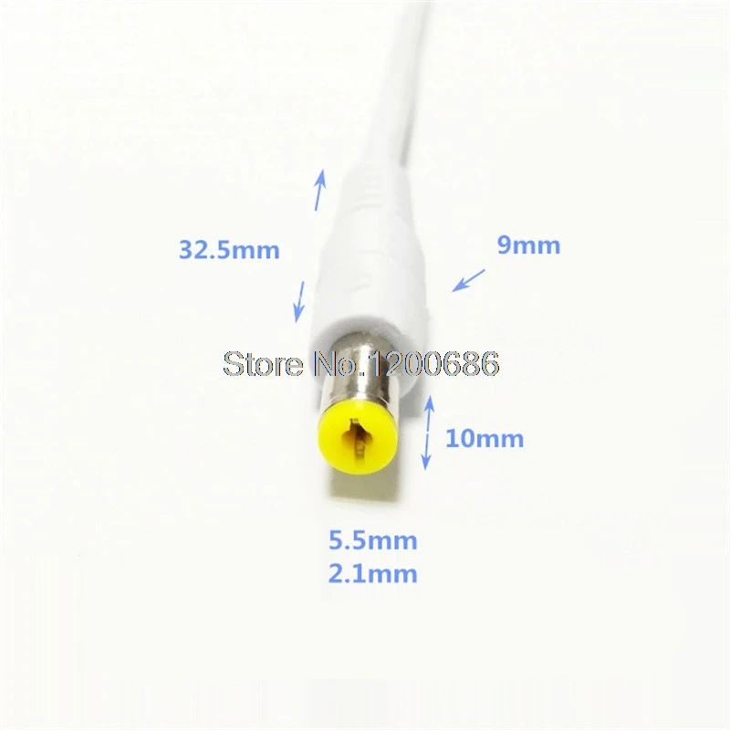 0.5MM2 шнур питания Белый 20AWG 3 м 12 в белый DC удлинитель 5,5X2,1 провод «Папа-мама» жгут маршрутизатор с мониторингом