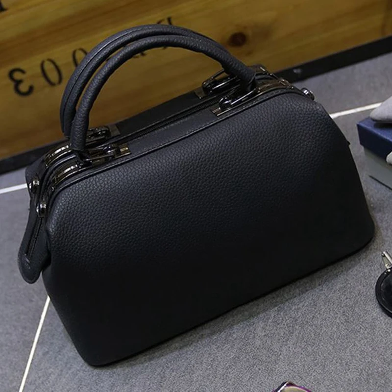 

Women's bag 2018 new retro PU portable big bag wild candy color trend simple shoulder portable Messenger bag