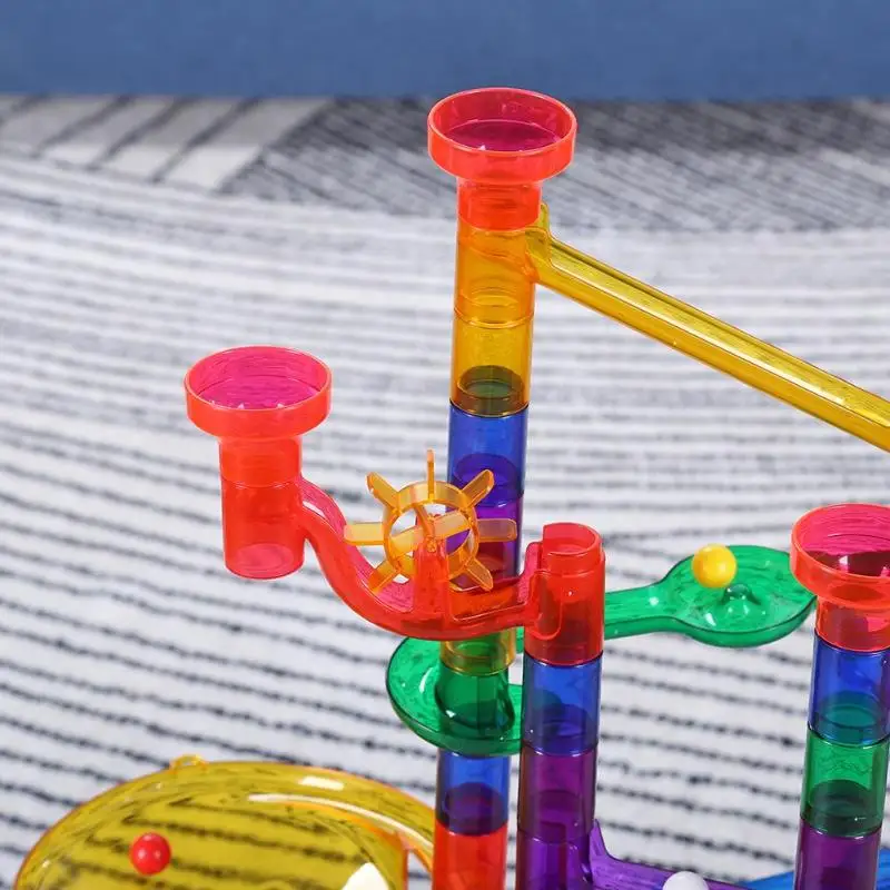 Пластиковые DIY гоночный лабиринт трек Строительные блоки Набор игрушек для детей образовательное Строительство игрушки для детей творческие способности обучение