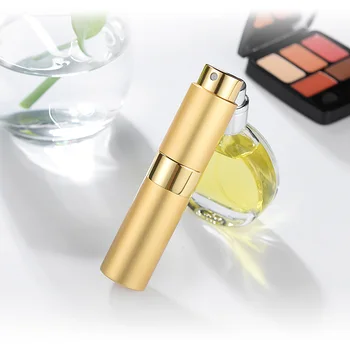 

8ml Portable Aluminum Perfume Bottle Cosmetic Spray Bottle Empty Bottle Travel Sub-Bottle Liner Glass