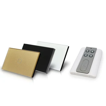 

CNSKOU Brand beautiful shape 3 colours optional 110V 1 way 1 gang remote light switch US standard single live line free shipping
