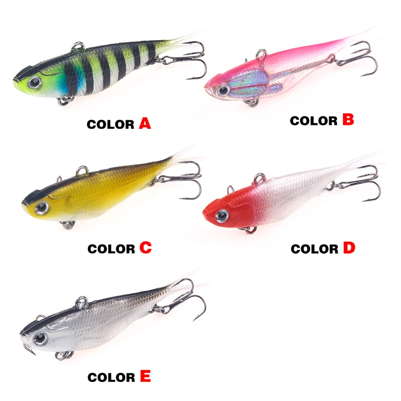 YTQHXY 1Pcs/lot New Hard VIB Lures Hot Crakbait Lifelike Fishing Wobber 95mm 20g Floating Bait Treble Hooks Sinking Tackle WQ33