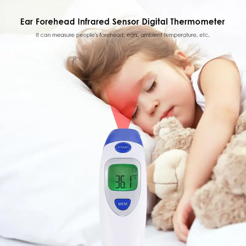 

Infrared Digital Thermometer LCD Ear Forehead Infrared Sensor Multifunctional Thermometer