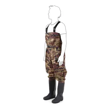 

Fishing Vest Chest Wader Nylon/PVC Waterproof Fishing Hunting Waders for Men and Women Fishing Rod Lures Bait Tackle Pesca