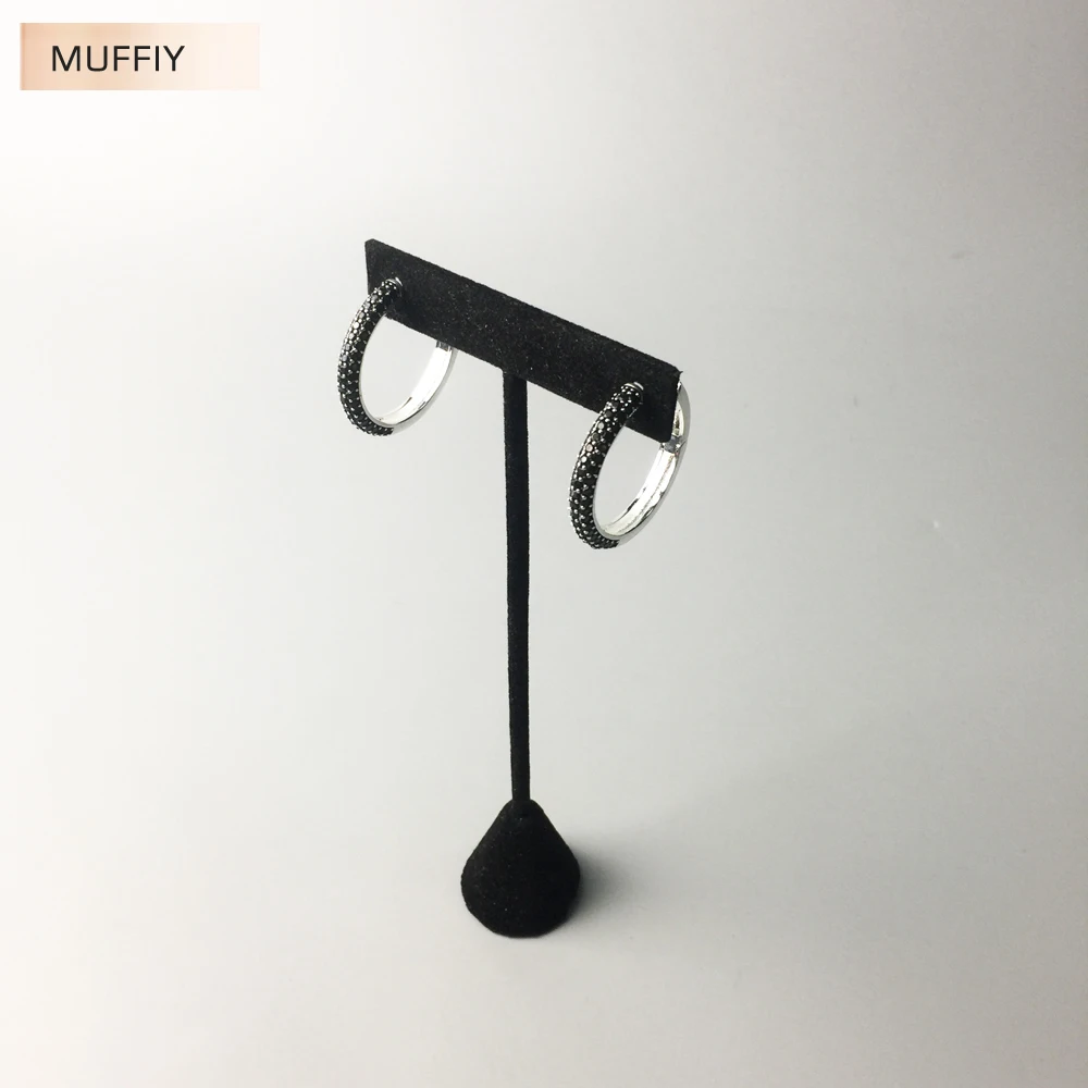 Black Pave Hinged Hoop Creole Earrings,Thomas Style Glam Fashion Good Jewelry For Women,2017 Ts Gift In 925 Sterling Silver-in Hoop Earrings from Jewelry & Accessories on Aliexpress.com | Alibaba Group - Image 4