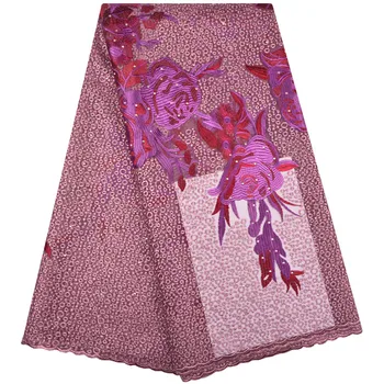 

New Design Velvet Lace Fabric With Stones For Nigerian Women Wedding French Tulle Net Lace Dress High Quality French Lace 1242B
