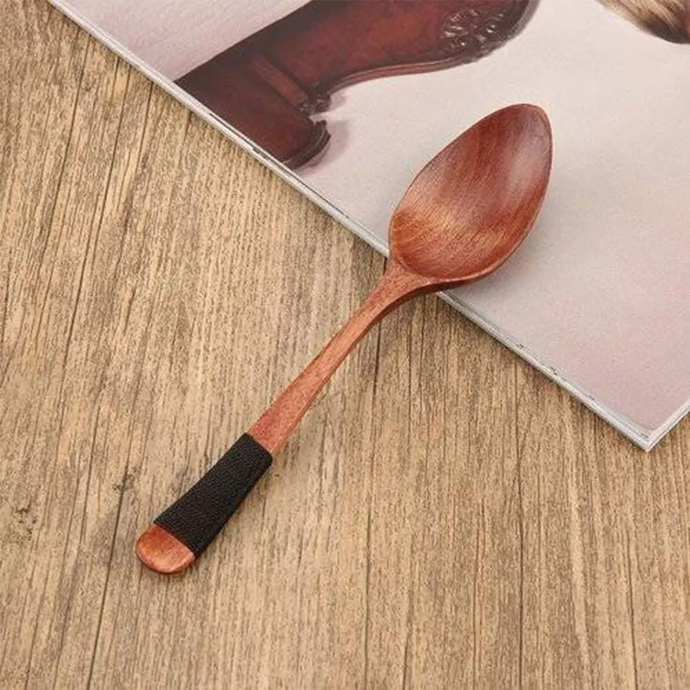 Handmade Wooden Spoon Kitchen Cooking Utensil Tool Coffee Soup Dessert soup ladle dinner spoon wood | Дом и сад