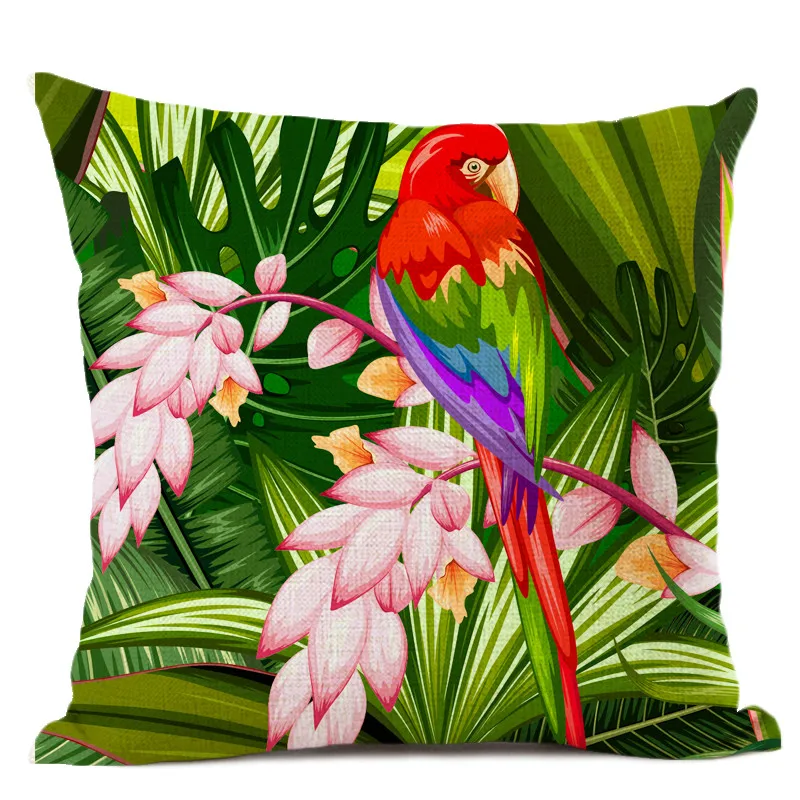 Африканский попугай Фламинго завод подушка набор художественное украшение для дома диван подушка кафе Талия Подушка, подушка с разноцветными узорами