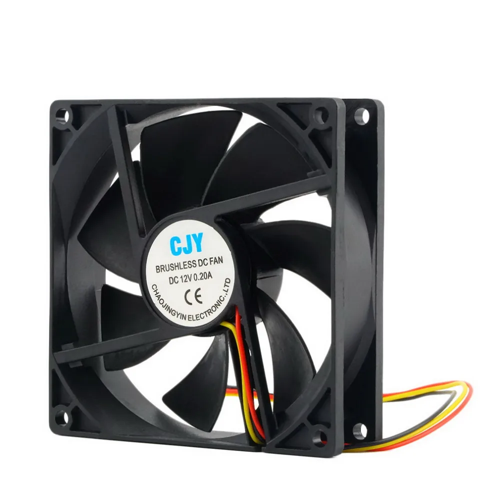 12V 3Pin Вентилятор Cooler 9 см x 90x25mm 90 мм 65 CFM DC вентилятор охлаждения для ПК Процессор радиаторы кулер