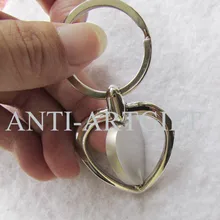 Цинковый сплав сердце roat брелок гравировка или напечатать ваш логотип