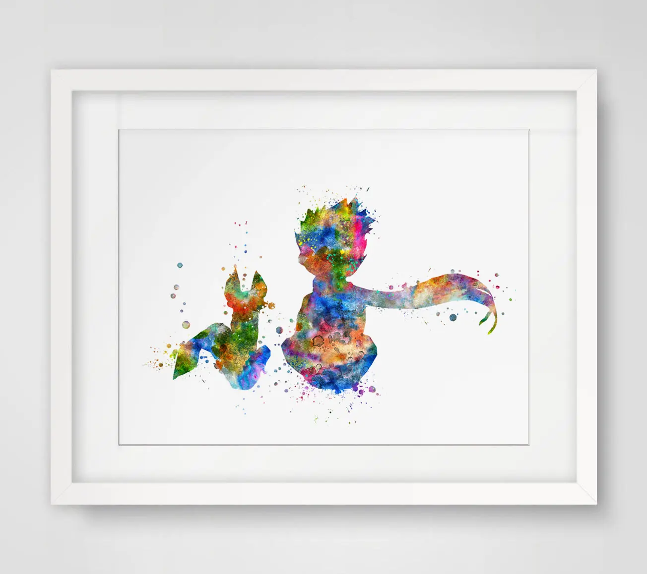 Маленький принц лиса Вдохновленный Дизайн акварельный детский художественный принт Le Petit Prince Настенный декор искусство друг на стену AP081
