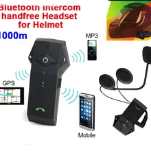 1000 м Водонепроницаемый полный дуплекс Bluetooth домофон мотоциклов и лыж Шлемы для мотоциклов руку свободной рукой телефон Поддержка NFC