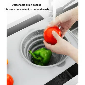 

Mutifunction Cutting Board High Quality 3 IN 1 Fruit Vegetable Folding Basket