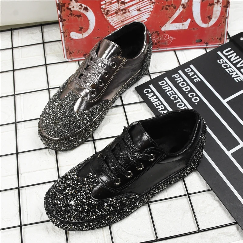Diamant Dentelle Européenne Nouvelle Brillant Début Printemps 4 Paresseux Chaussures 1 Confortable Du 3 Station Au Casual Femmes 2018 2 coréen 6xdCwtq6vn