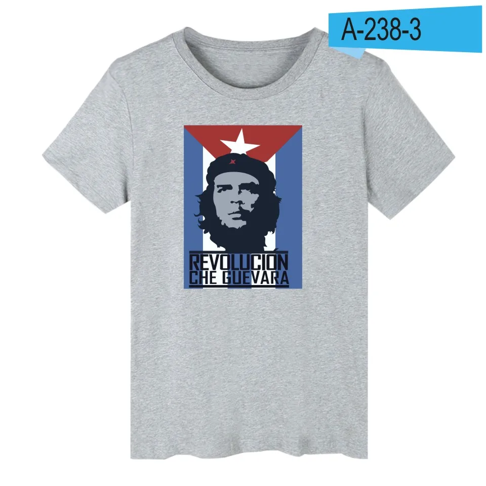 LUCKYFRIDAYF Che Guevara t-shirts printed summer sport men women t shirts casual o-neck tee shirt short sleeve t-shirt tops 4XL - Color: Gray