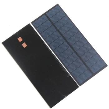 

BUHESHUI 5.5V 2.2W Solar Panel For Led Light/Lamp Solar Cell System For 3.7V Battety DIY Solar Charger 188*78.5*2MM Study 10pcs