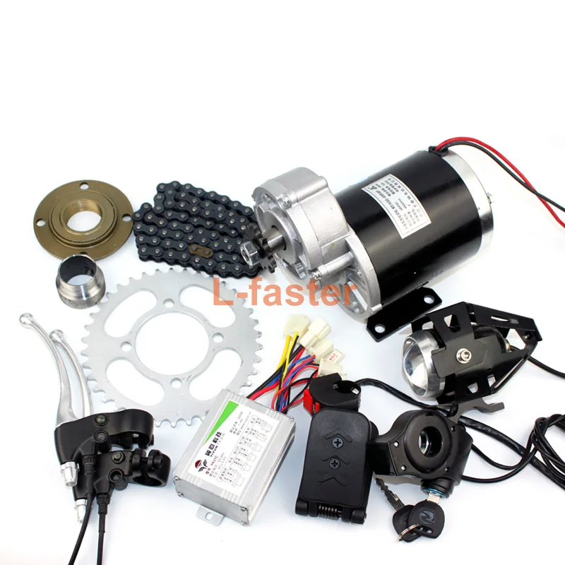 

36V48V 600W Electric Trike Brushed Conversion Kit With Pedal Accelerator Electric Tricycle Gear Decelerating Engine Chain Drive