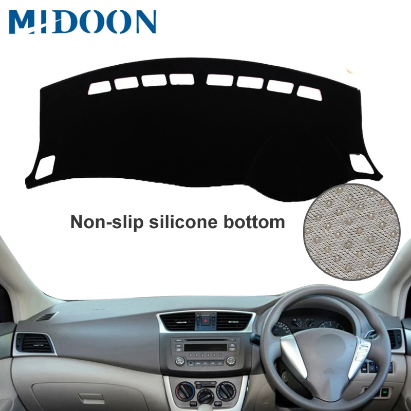 

MIDOON For Nissan Bluebird Sylphy Sentra 2013-2018 Car Styling Covers Dashmat Dash Mat Sun Shade Dashboard Cover