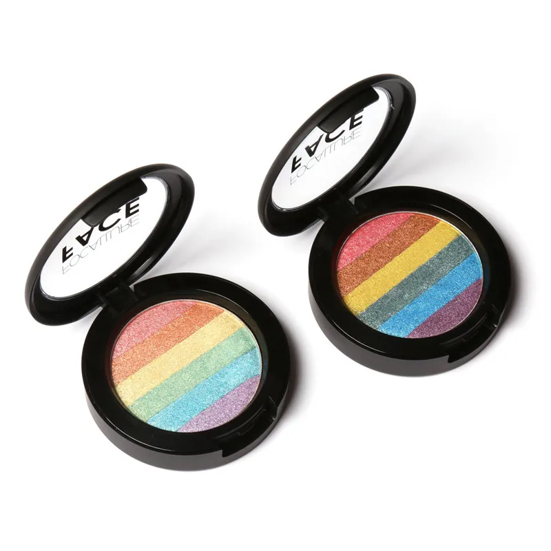 DIY Rainbow Highlighter Face Brightener Bronzer Contour Kits Shimmer