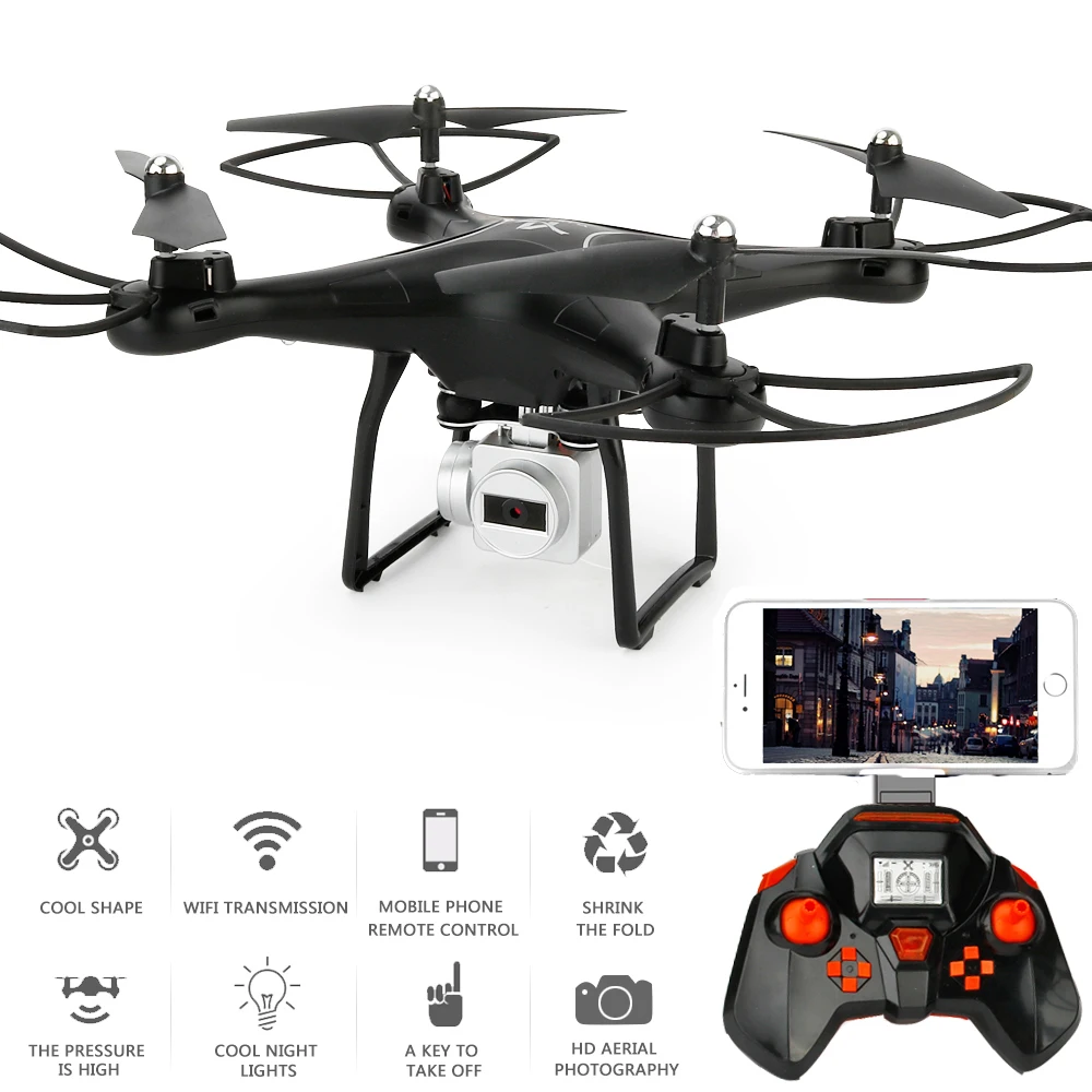 Yile S10 2.4 ГГц 4ch RC селфи WI-FI Drone WI-FI FPV-системы 0.3mp HD Камера высота Удержание тяжести Сенсор headless режим радиоуправляемый квадрокоптер Drone