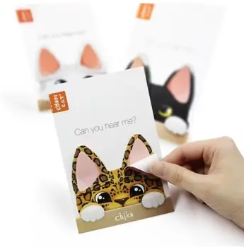 

Kawaii cat ears pattern sticky memos 3.5*4.5cm 3 patterns a set cute girls gift Korean stationery