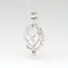925 Silver Twisted Drop Pendant Locket,Sterling Silver Bijou Charm to Hold 7.5MM Bead for DIY Bracelet Necklace Earrings Jewelry 1