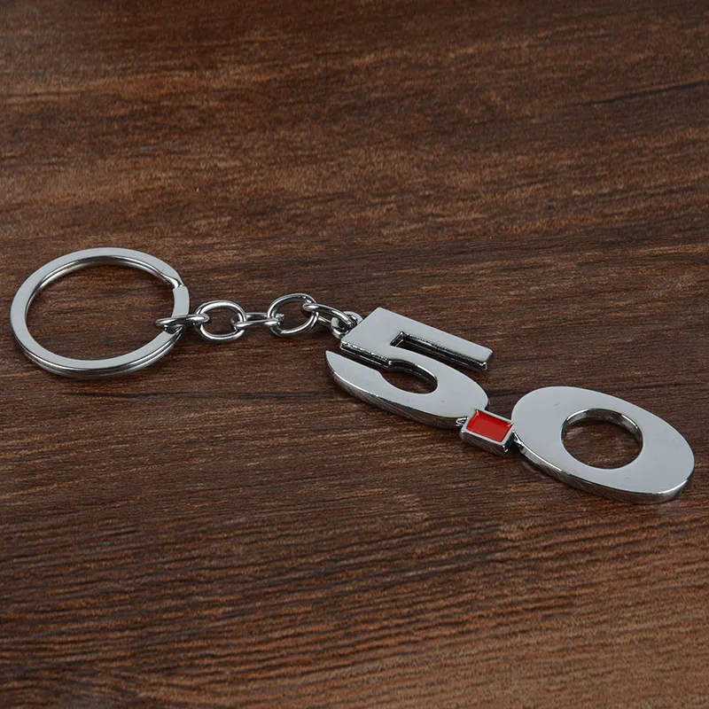 Ford Mustang Creative 5.0 Metal Car Keychain Silver0