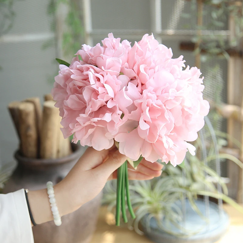 

Artificial Peony Flowers Bouquet Wedding & Party Decorative Supplies Home Office Table Simulation Decorations 9 Colors 6A1245