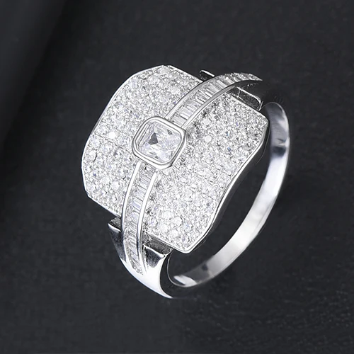 GODKI Monaco, дизайнерские Роскошные стекируемые кольца-чокер для женщин, свадебные с кубическим цирконом, обручальное, Дубай, американское свадебное кольцо на палец - Цвет основного камня: Silver