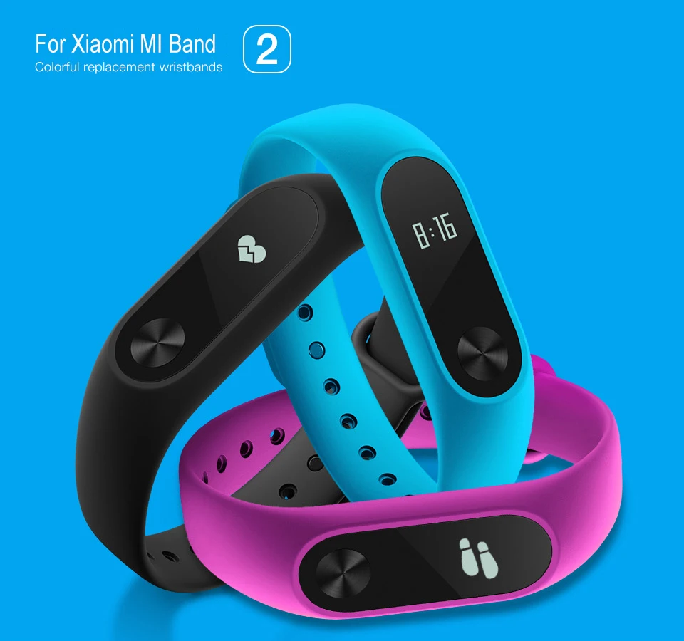 Mi Band 2 Силиконовый сменный ремешок для оригинального Xiaomi mi 2 браслета умный браслет Цветной ремень резиновый ремешок для часов