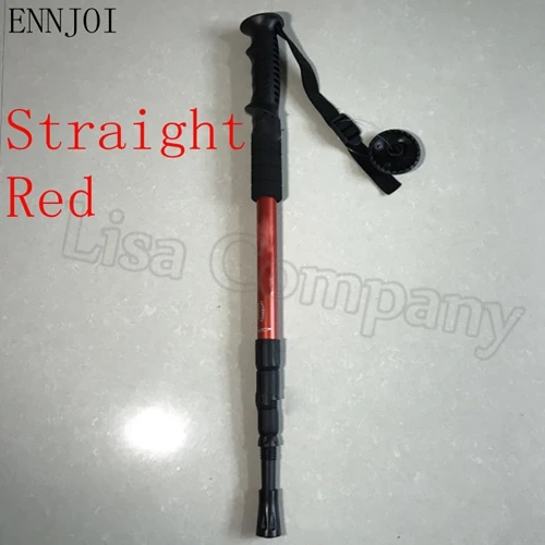 Одна пара Ультра-светильник, регулируемая длина 51-110 см, прямая/Т Ручка, треккинг, лыжный полюс, походная трость, трость - Цвет: Red Straight
