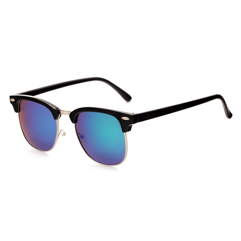 Lukoko новые круглые солнцезащитные очки для мужчин женщин брендовые дизайнерские Клубные круглые очки Классические солнцезащитные очки для вождения полуоправы - Цвет линз: green