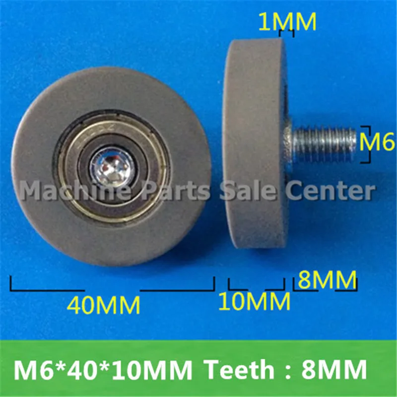 M6*40*10mm M6*8 DR40MM F type idler pulley PU screw thread bearing