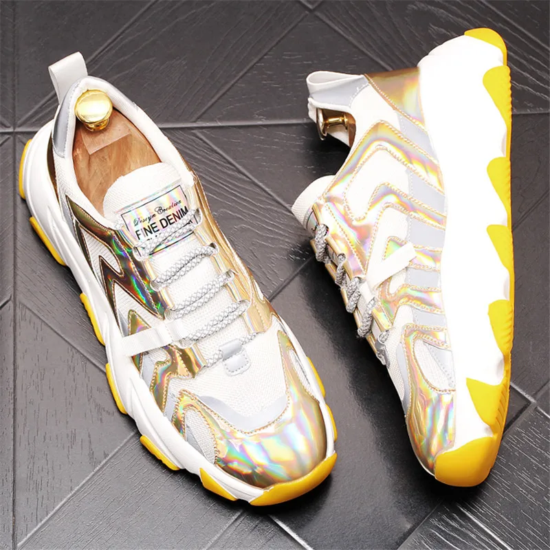 buy 2019 Men Spring Autumn High Top Shoes Male Youth Thick Bottom Ankle Boots Men Hip Hop Leisure Sneakers 6#20D50