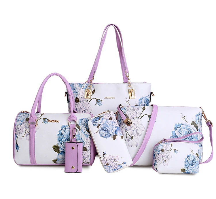 feminino impresso sacos designer 6 peças conjunto