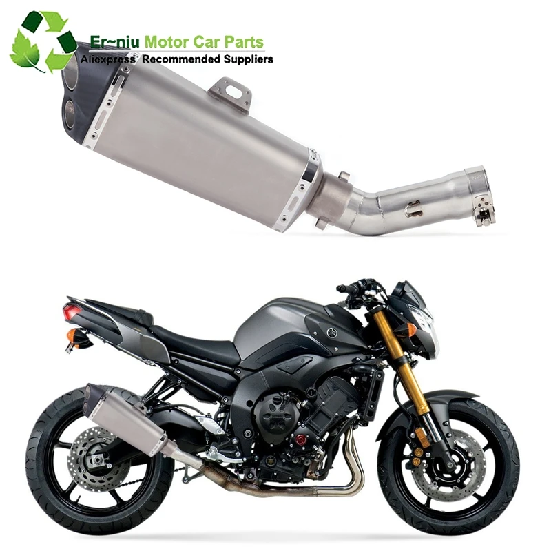 

Motorcycle Full Exhaust Muffler System Link Contact Middle Pipe Link Pipe with DB KILLER Slip-On for Yamaha FZ800 FZ8 2011-2013