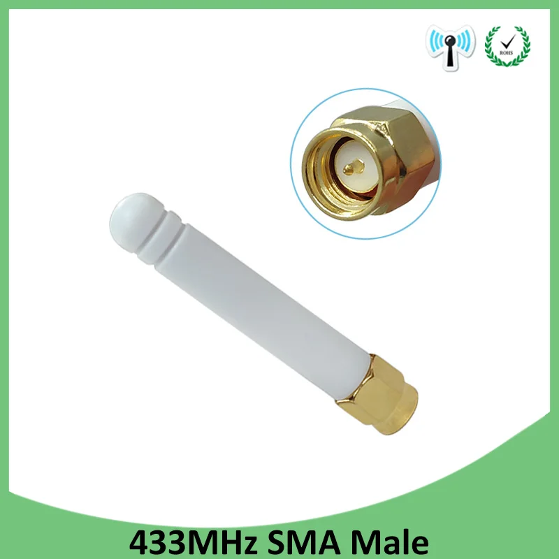 

10pcs 433MHz Antenna 3dbi SMA Male Connector 433 MHz Directional Antena Small Size Waterproof Antenne for Lorawan watermeter
